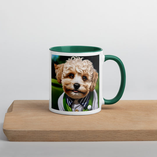 Maltipoo Golfer- Mug with Color Inside v2