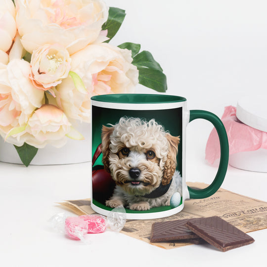 Maltipoo Golfer- Mug with Color Inside v3