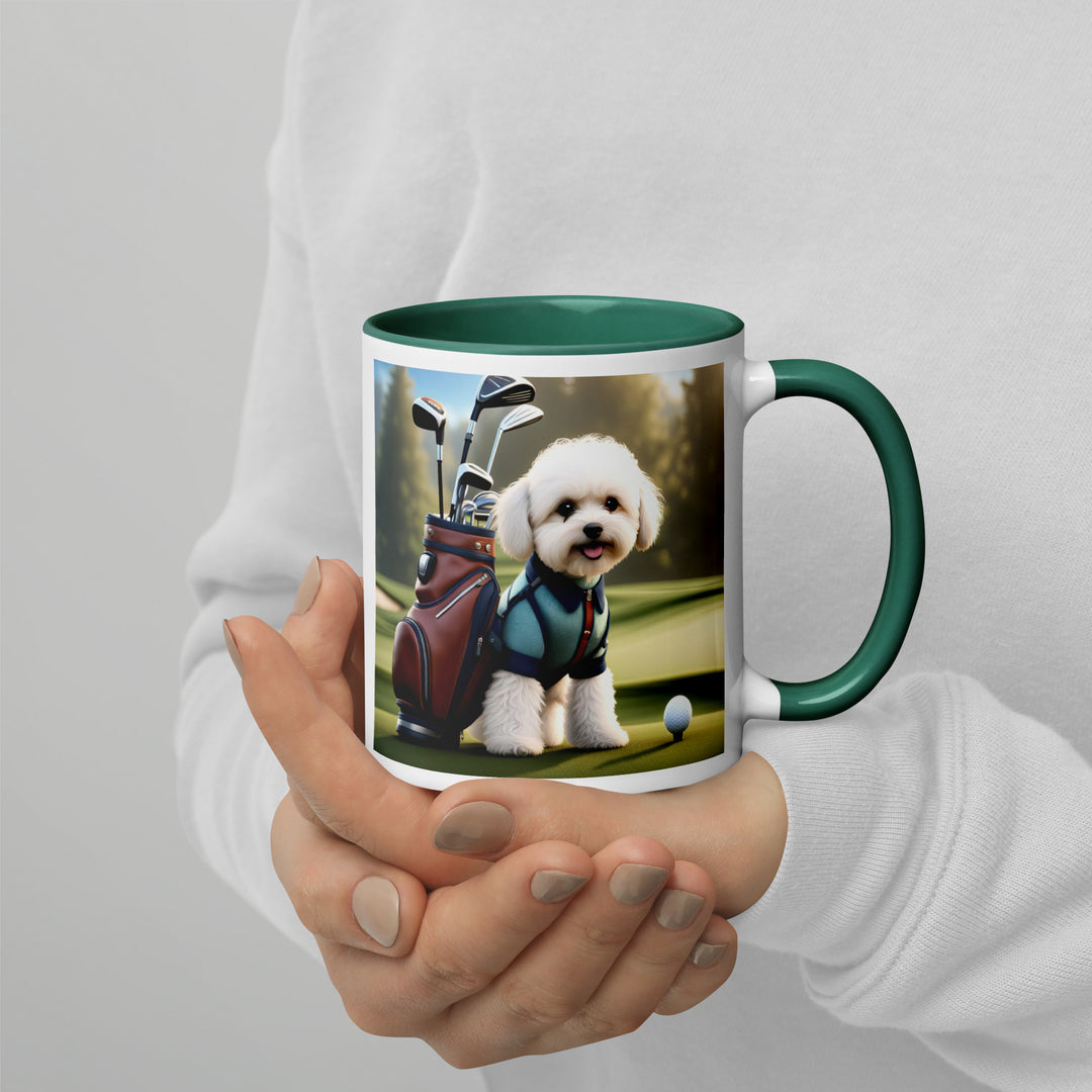 Maltipoo Golfer- Mug with Color Inside v4