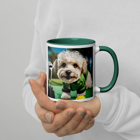 Maltipoo Golfer- Mug with Color Inside v5