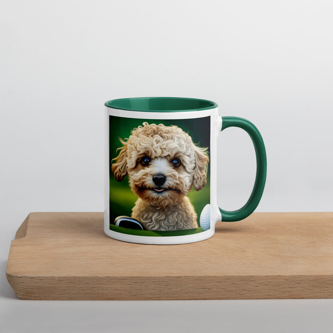 Maltipoo Golfer- Mug with Color Inside v6