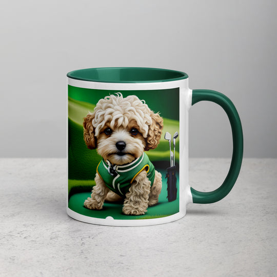 Maltipoo Golfer- Mug with Color Inside v7