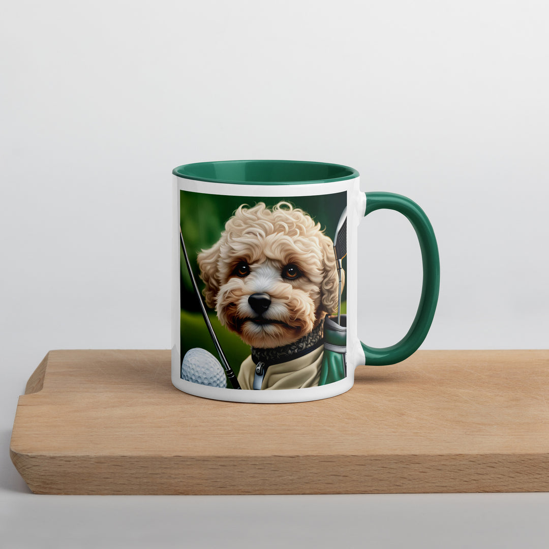 Maltipoo Golfer- Mug with Color Inside v8