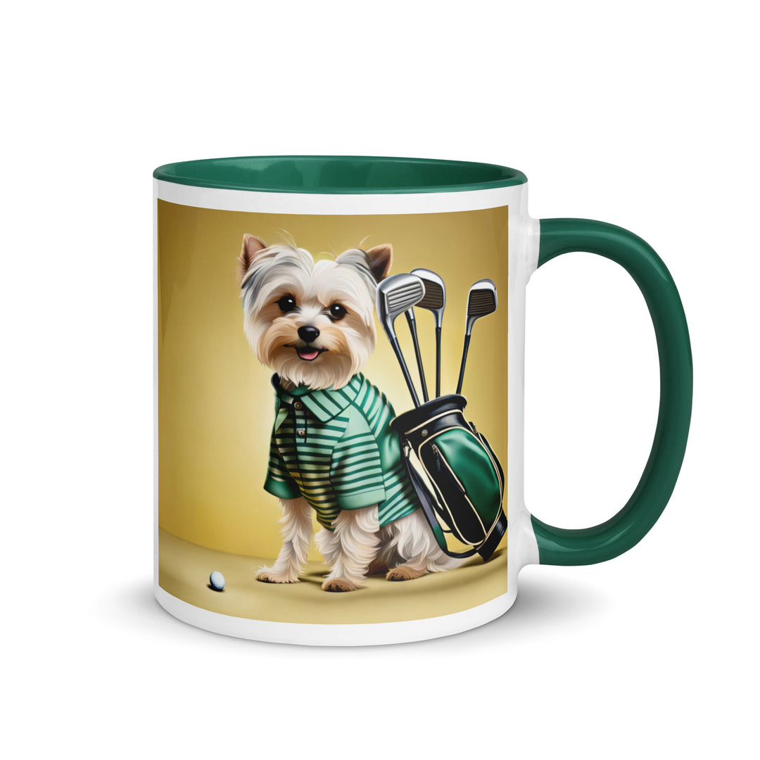 Morkie Golfer- Mug with Color Inside