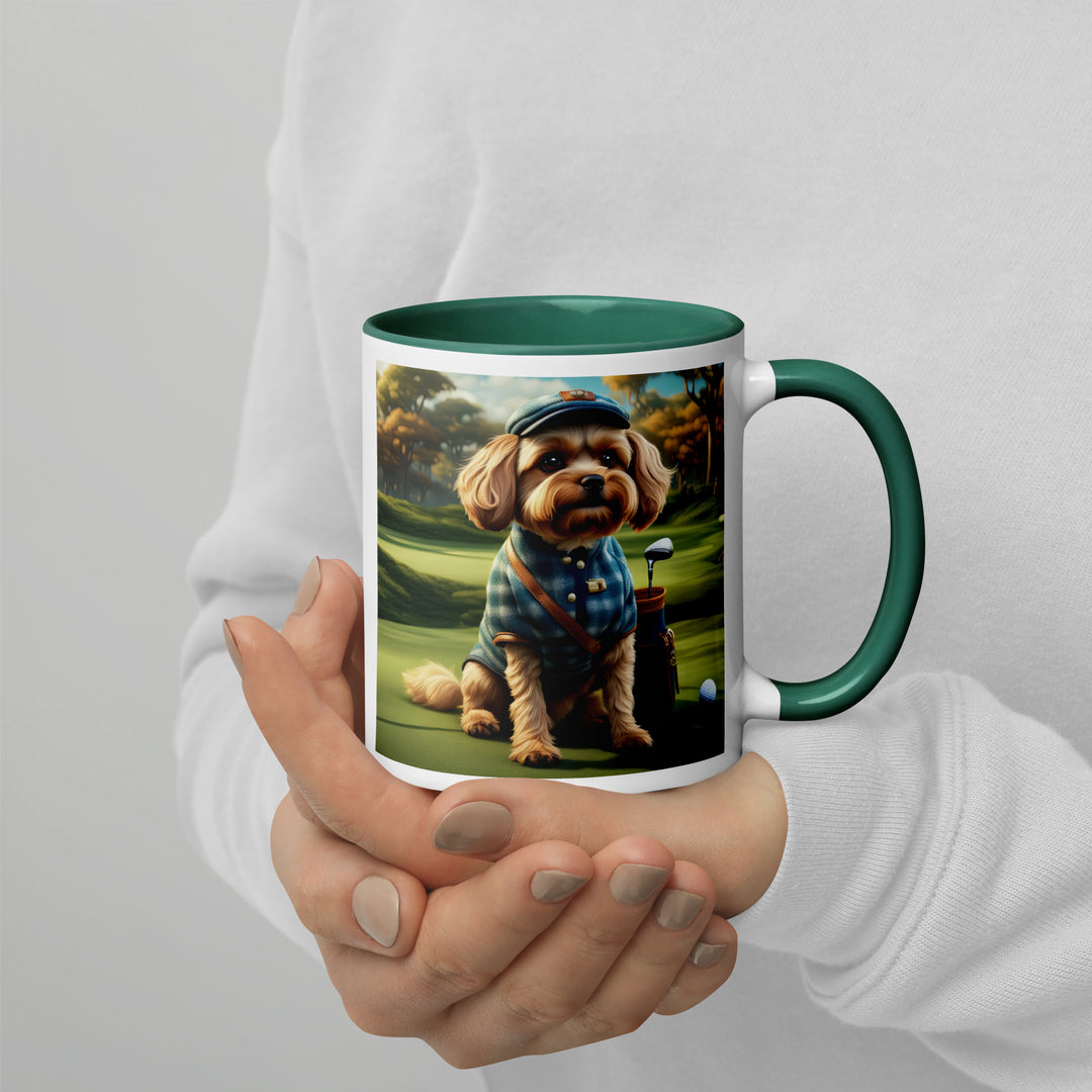 Pekapoo Golfer- Mug with Color Inside