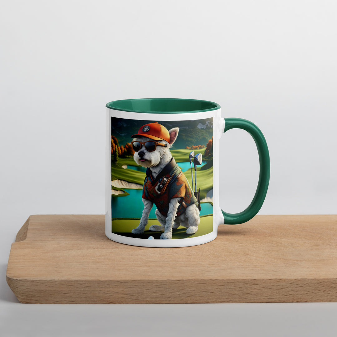 Pekapoo Golfer- Mug with Color Inside v13