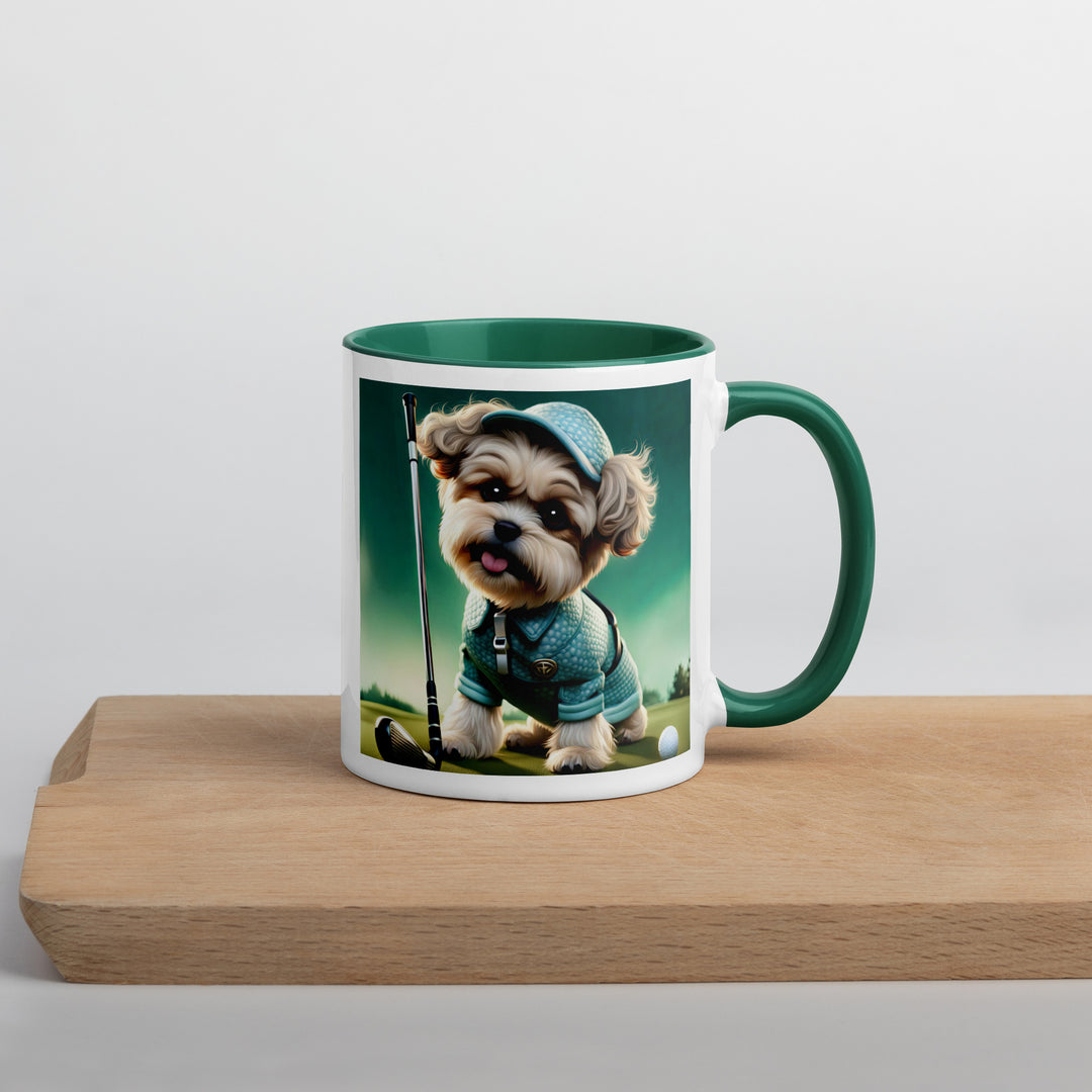 Shih-Poo Golfer- Mug with Color Inside