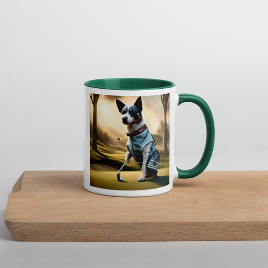 Texas Heeler Golfer- Mug with Color Inside v2