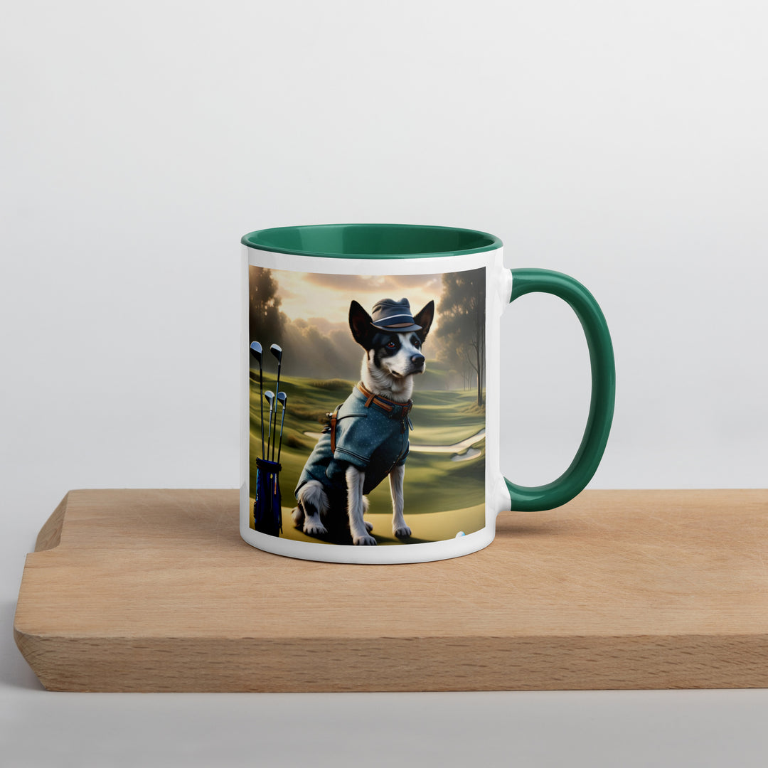 Texas Heeler Golfer- Mug with Color Inside v8