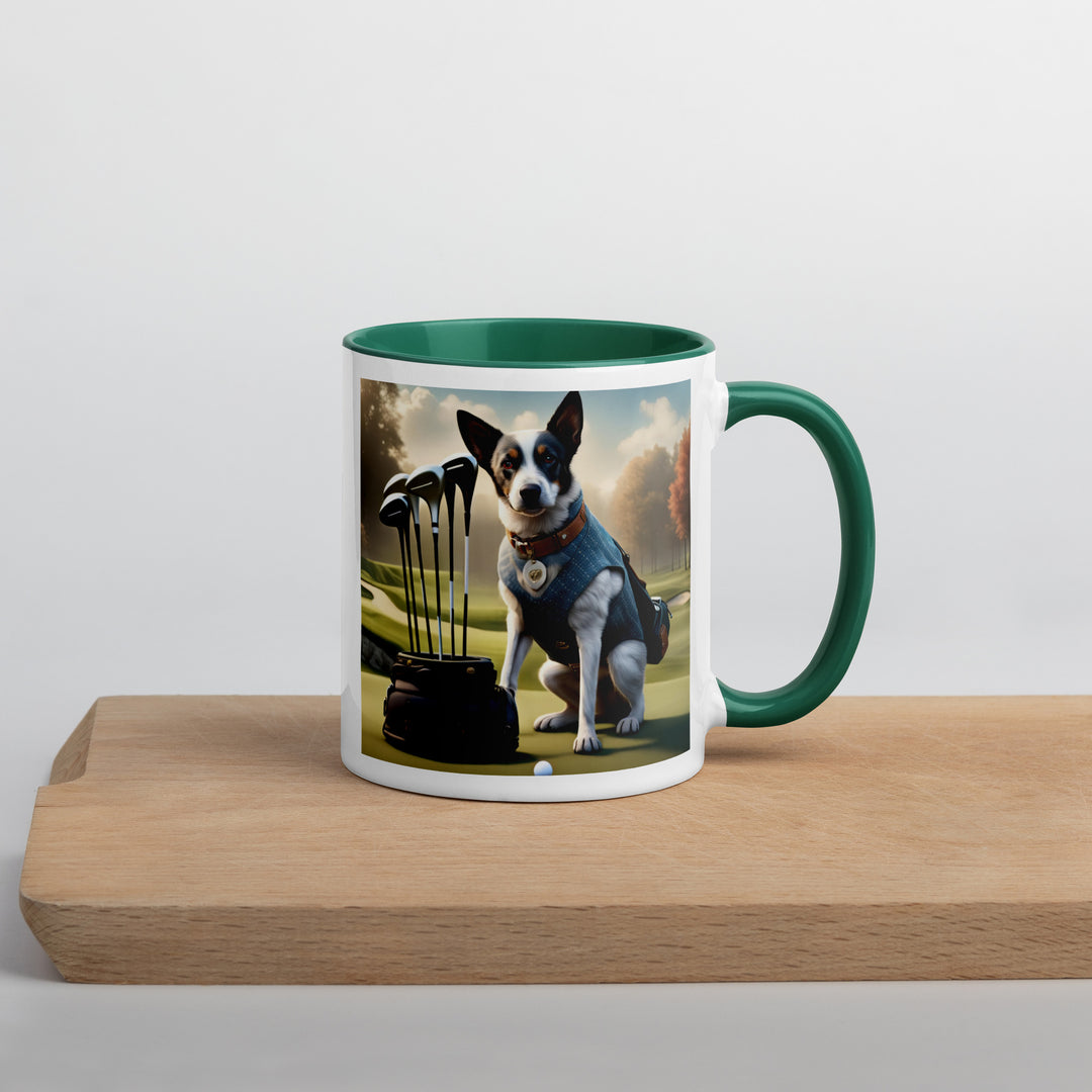 Texas Heeler Golfer- Mug with Color Inside v5