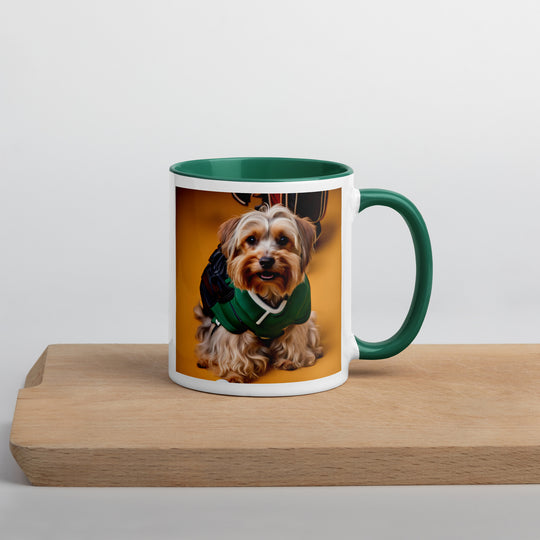 Yorkipoo Golfer- Mug with Color Inside