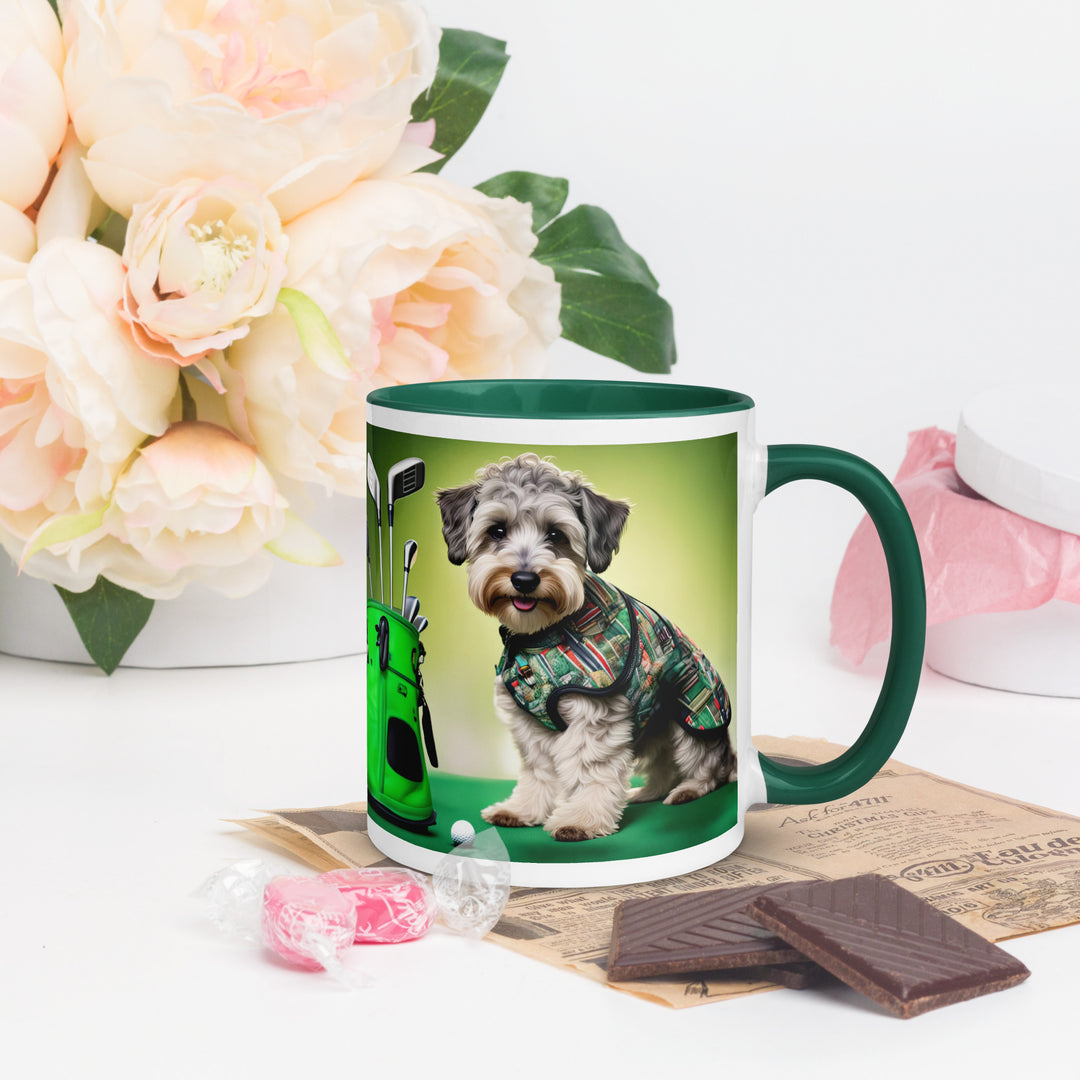 Schnoodle Golfer- Mug with Color Inside