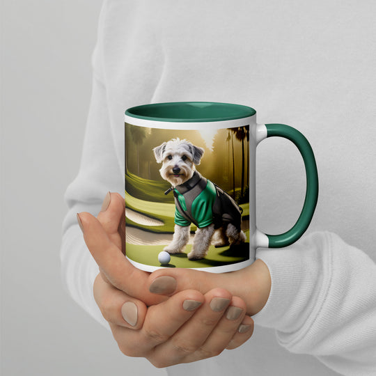 Schnoodle Golfer- Mug with Color Inside v3