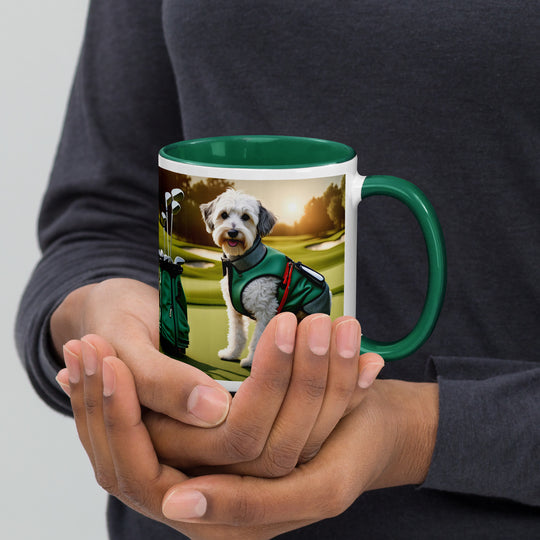 Schnoodle Golfer- Mug with Color Inside v4