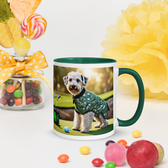 Schnoodle Golfer- Mug with Color Inside v5