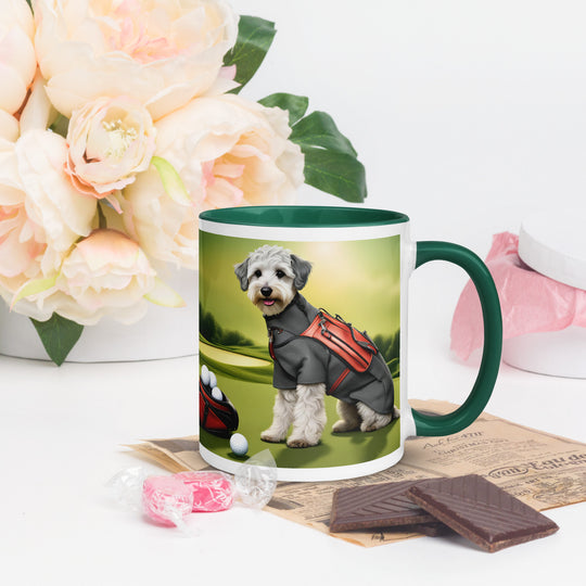 Schnoodle Golfer- Mug with Color Inside v6