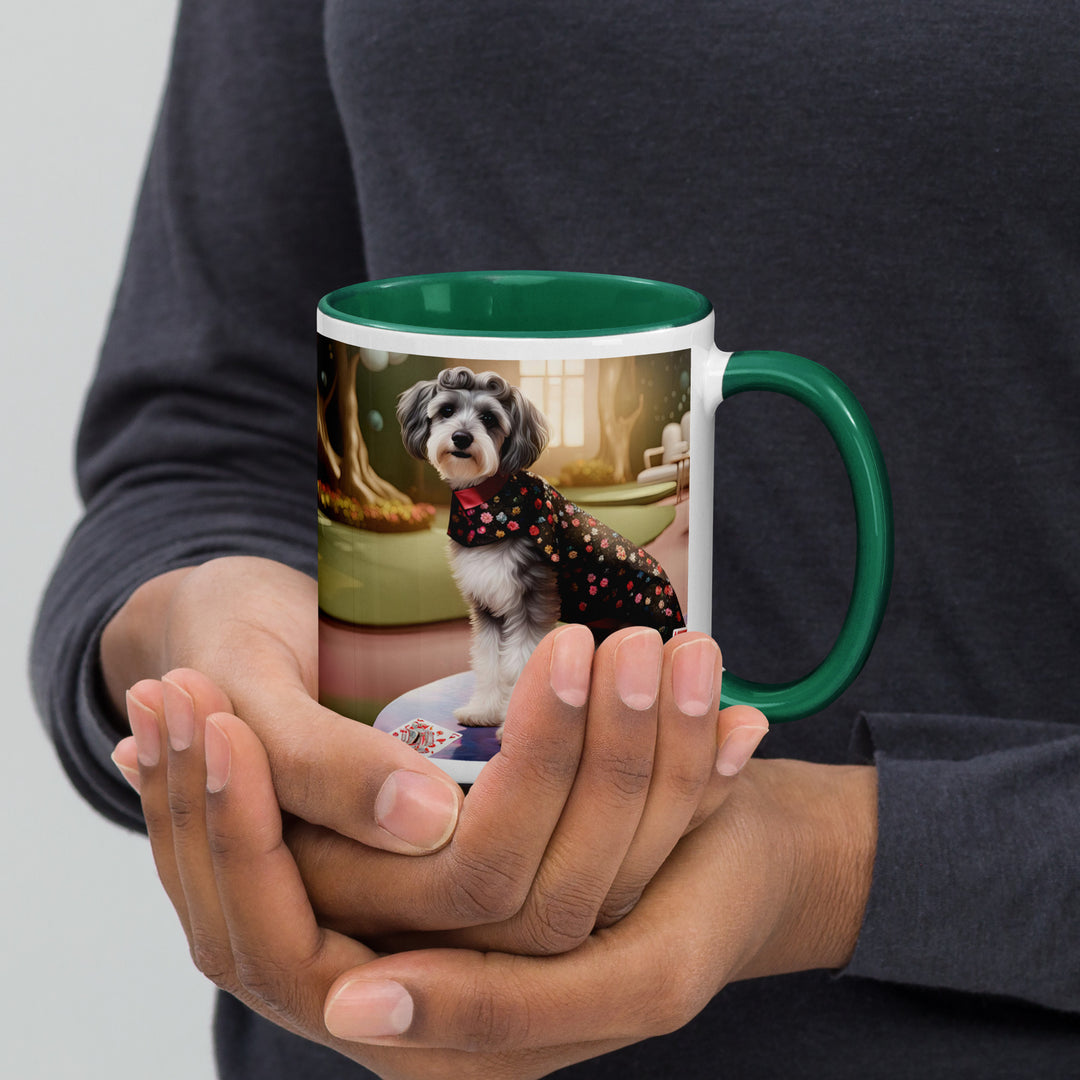 Schnoodle Golfer- Mug with Color Inside v7