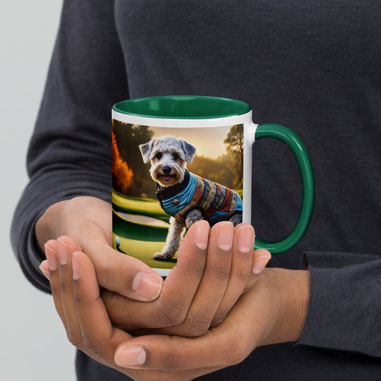 Schnoodle Golfer- Mug with Color Inside v9