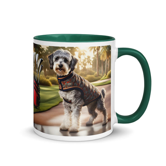 Schnoodle Golfer- Mug with Color Inside v11