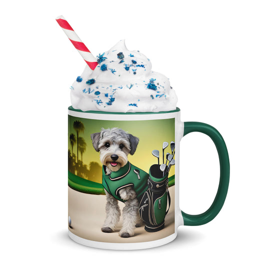 Schnoodle Golfer- Mug with Color Inside v13