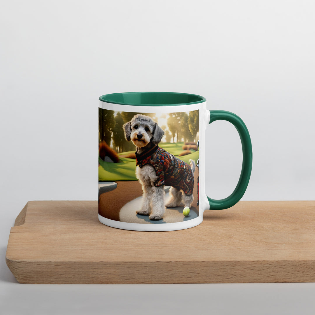 Schnoodle Golfer- Mug with Color Inside v14