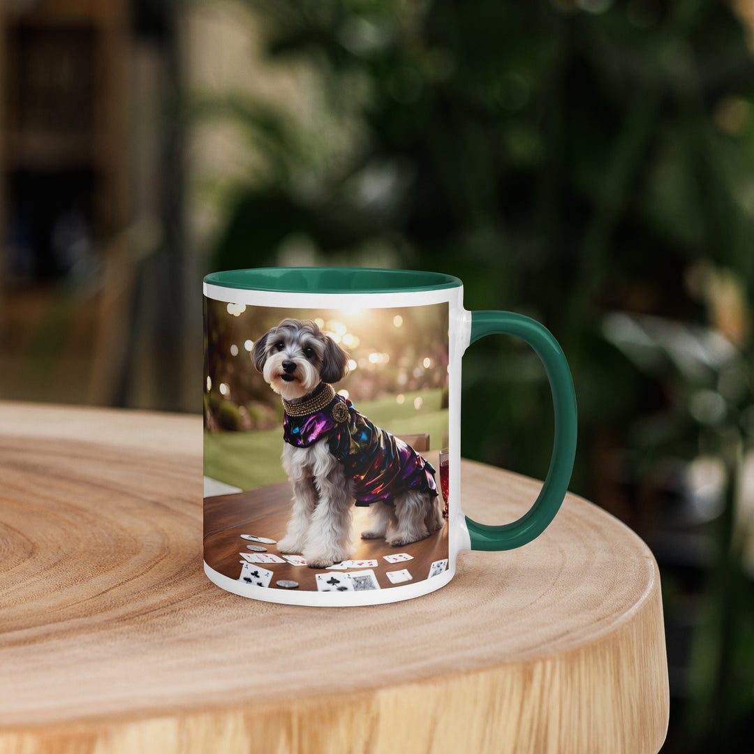 Schnoodle Golfer- Mug with Color Inside v12