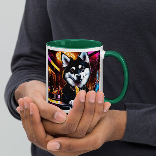 Pomsky General- Mug with Color Inside v9