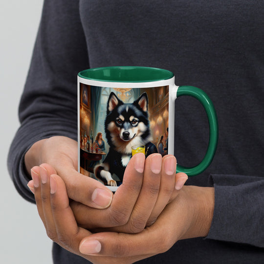 Pomsky General- Mug with Color Inside v14