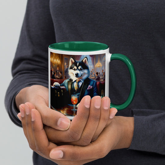 Pomsky General- Mug with Color Inside v15