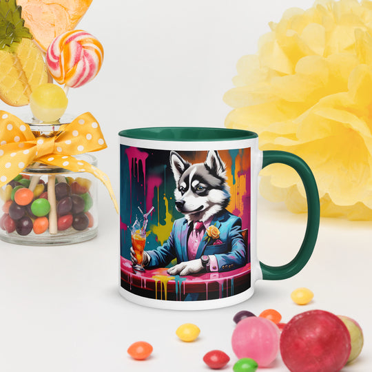 Pomsky General- Mug with Color Inside v7