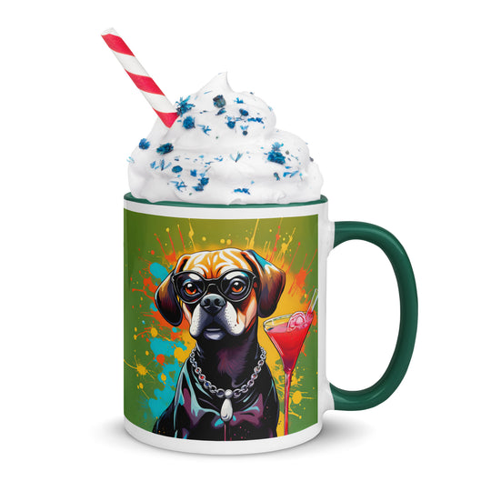 Puggle General- Mug with Color Inside v9