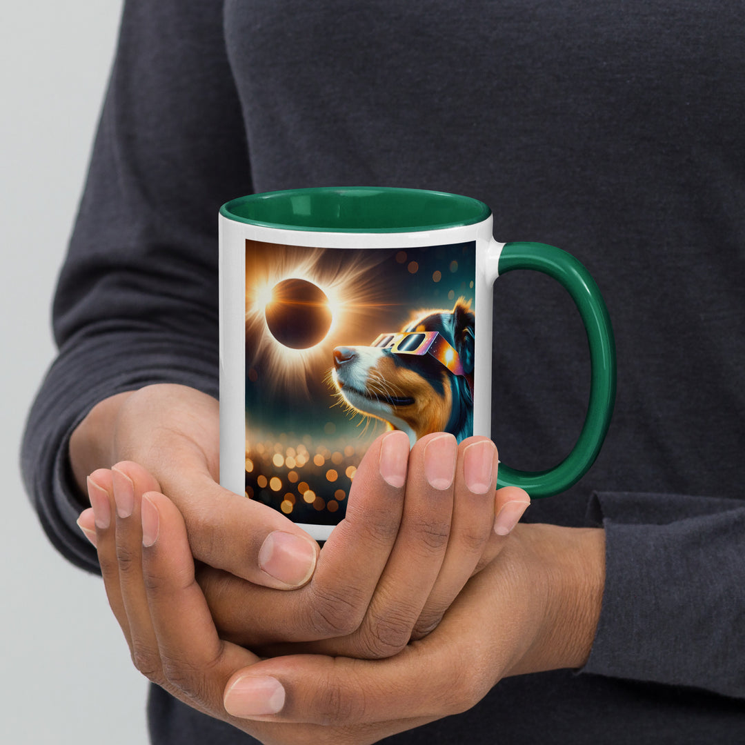 Australian Shepherd Eclipse- Mug with Color Inside