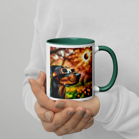 Doberman Pincher Eclipse- Mug with Color Inside v2