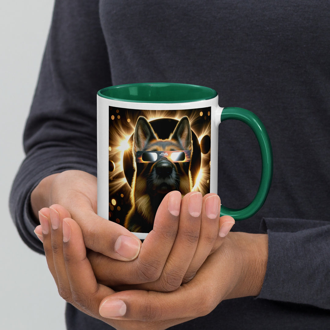 German Shepherd Eclipse- Mug with Color Inside v2