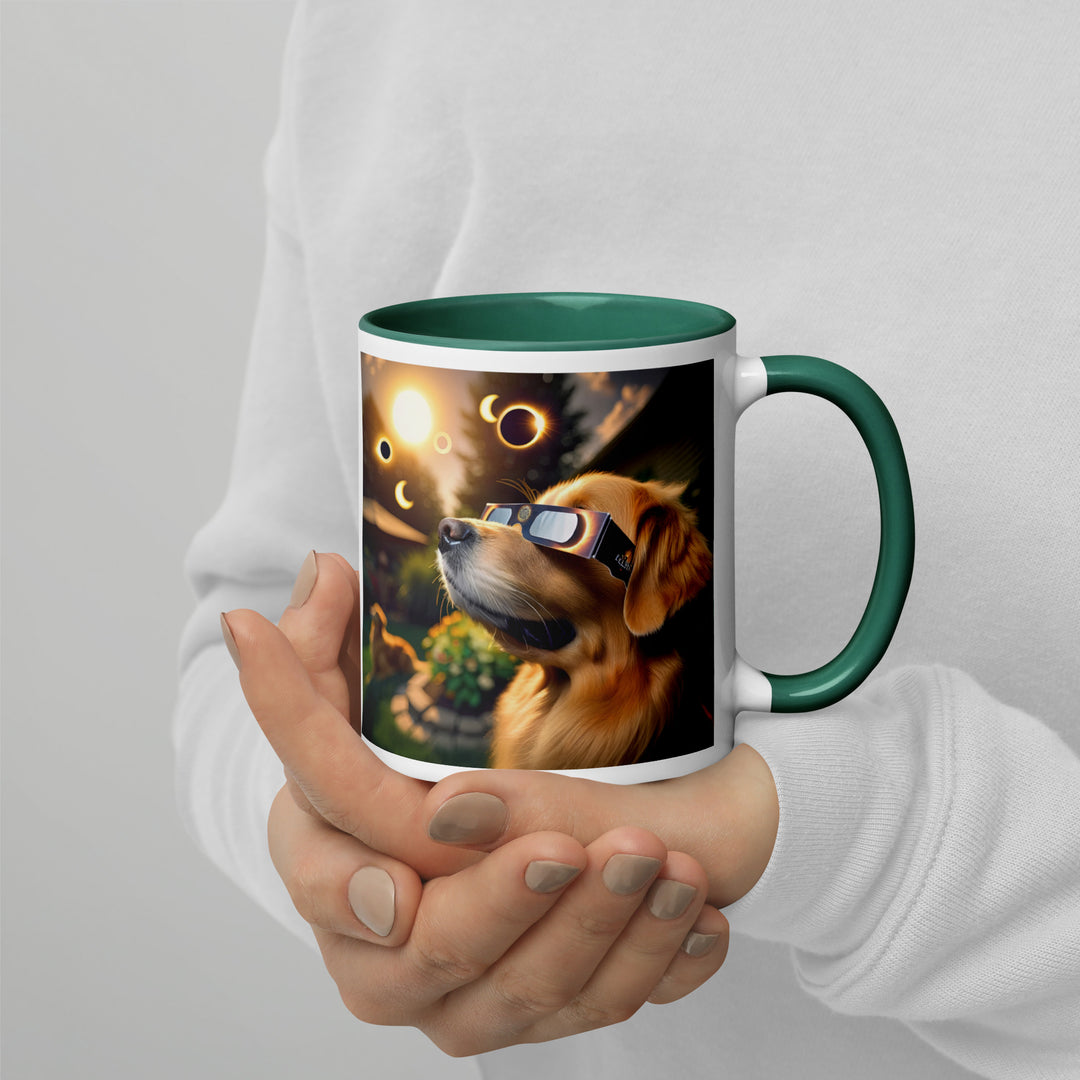 Golden Retriever Eclipse- Mug with Color Inside v2