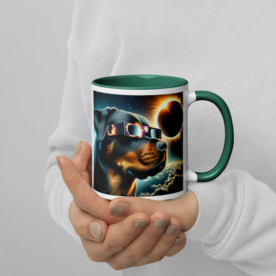 Rottweiler Eclipse- Mug with Color Inside v2