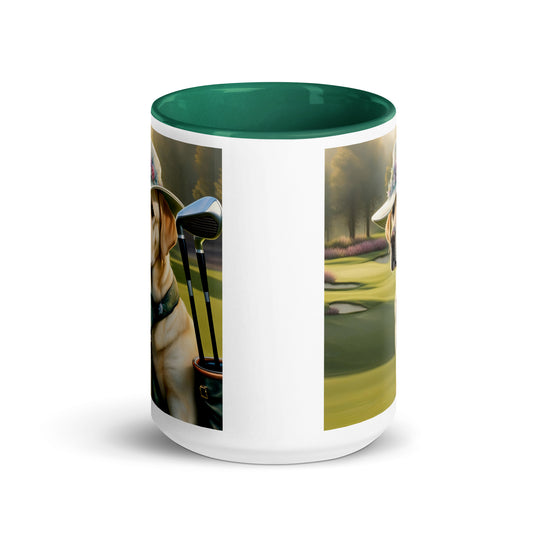 Mug with Color Inside-Labrador Retriever Golfer V4