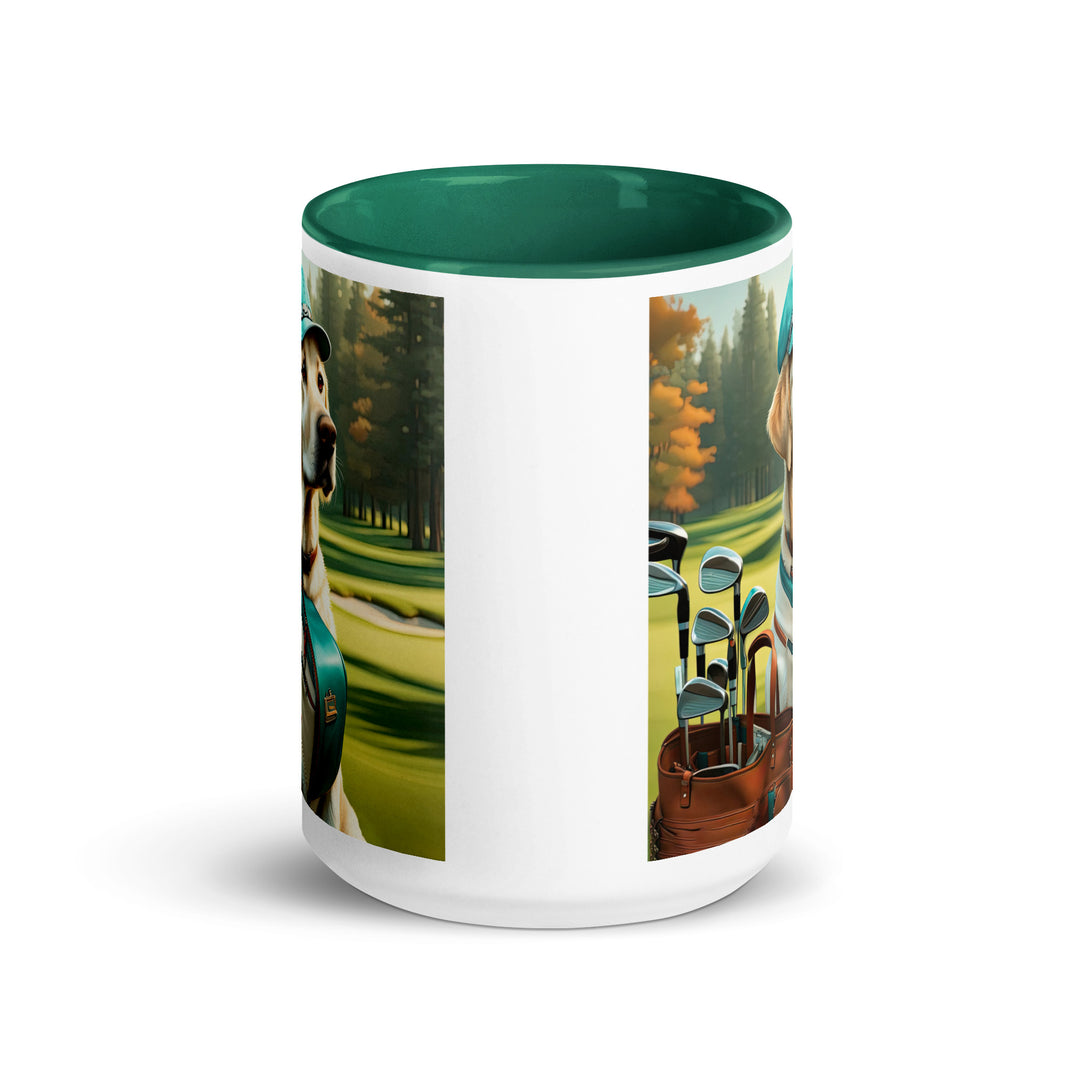 Mug with Color Inside-Labrador Retriever Golfer  V7