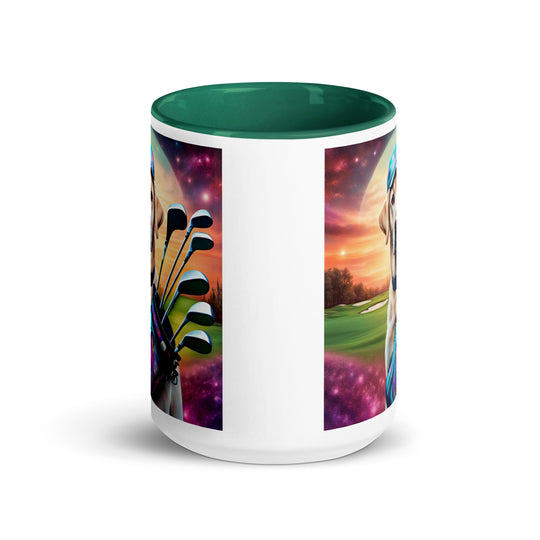 Mug with Color Inside-Labrador Retriever Golfer V8