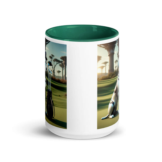 Mug with Color Inside-Labrador Retriever Golfer V11