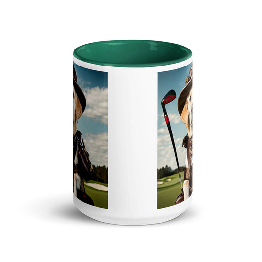 Mug with Color Inside-Labrador Retriever Golfer V12