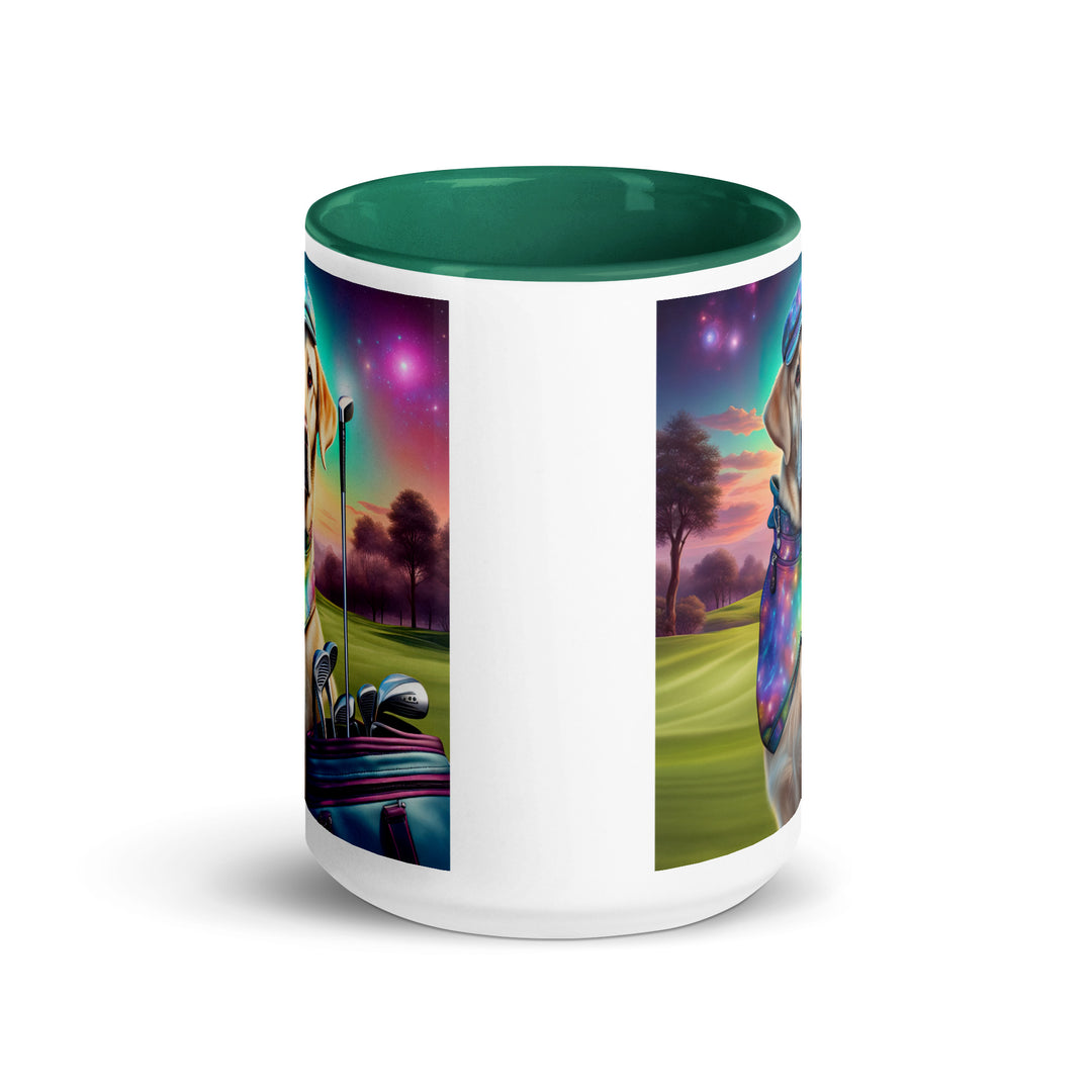 Mug with Color Inside-Labrador Retriever Golfer V13