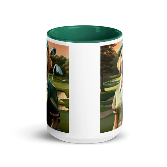 Mug with Color Inside-Labrador Retriever Golfer V15