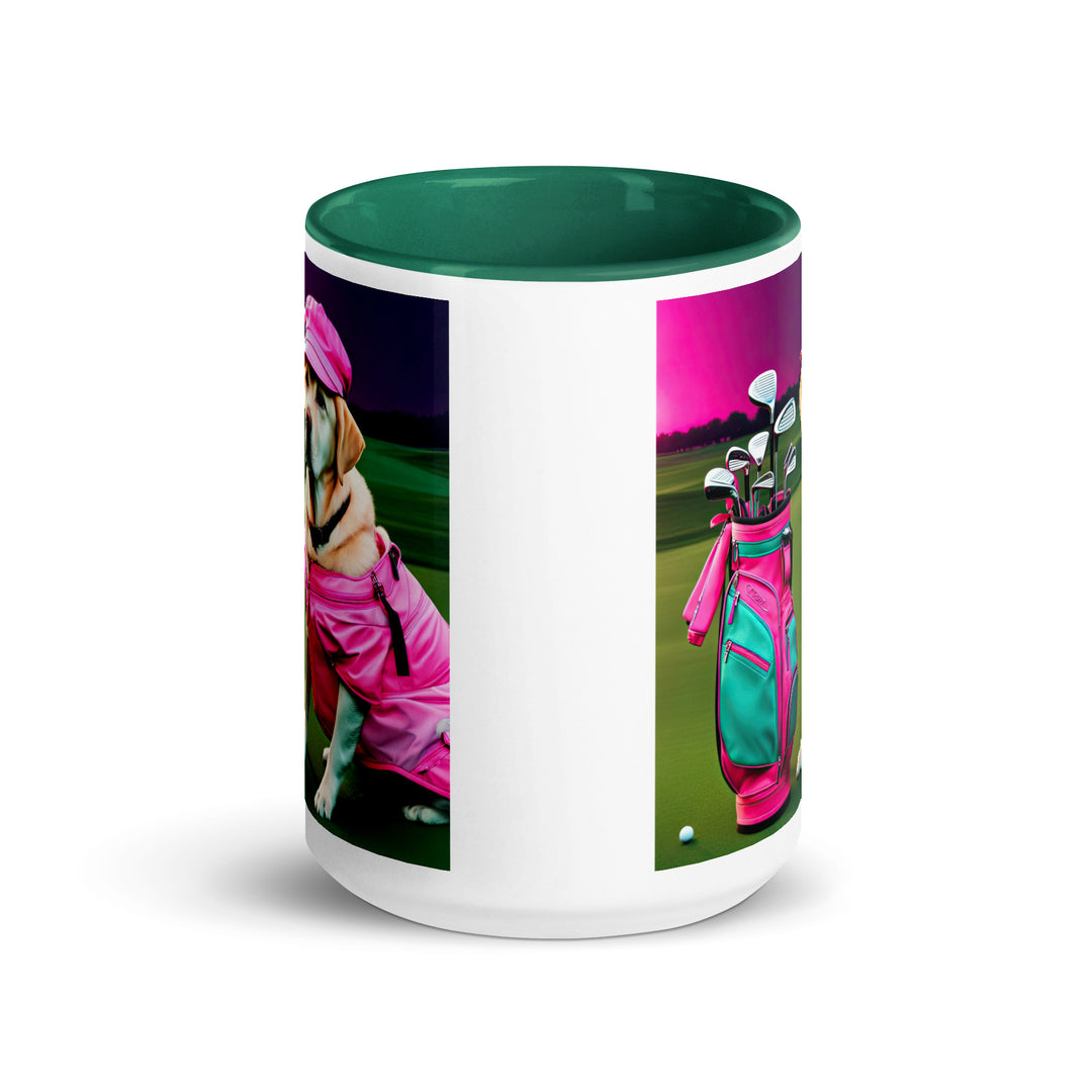 Mug with Color Inside-Labrador Retriever Golfer V16