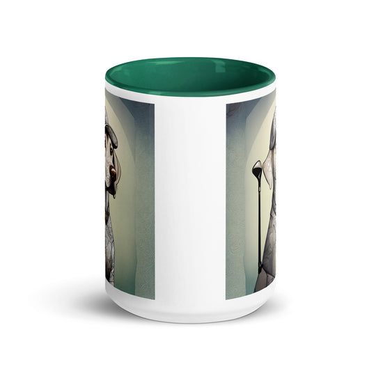 Mug with Color Inside-Labrador Retriever Golfer V17