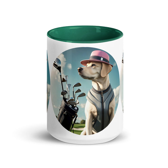 Mug with Color Inside-Labrador Retriever Golfer V24