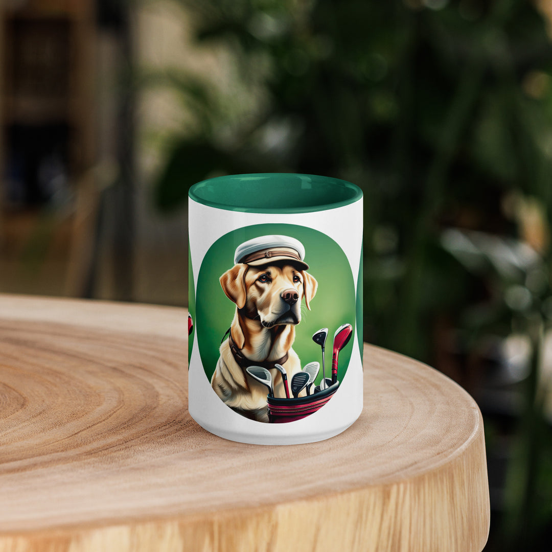 Mug with Color Inside-Labrador Retriever Golfer V25