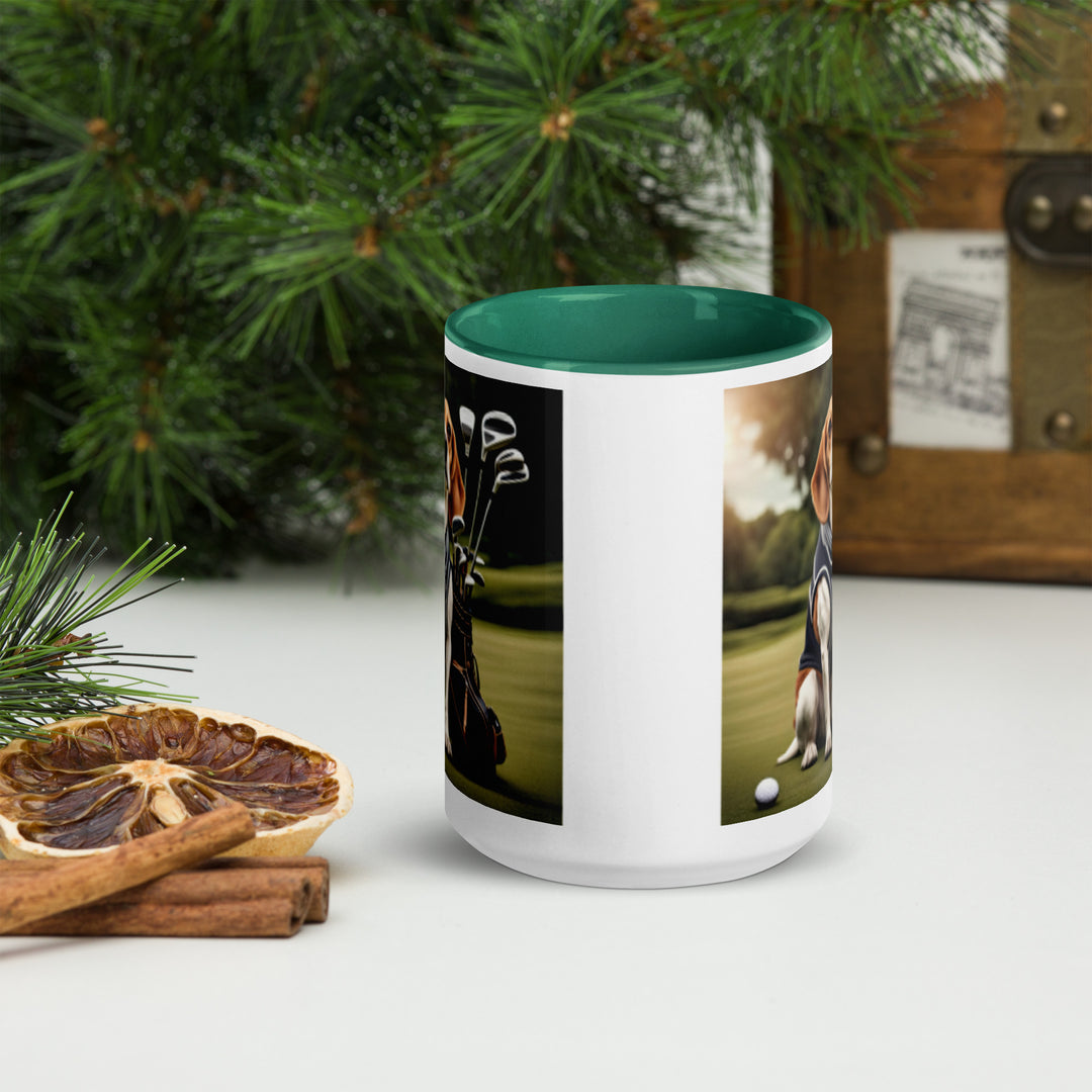 Beagle Golfer- Mug with Color Inside