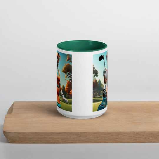 Boxer Golfer- Mug with Color Inside v4