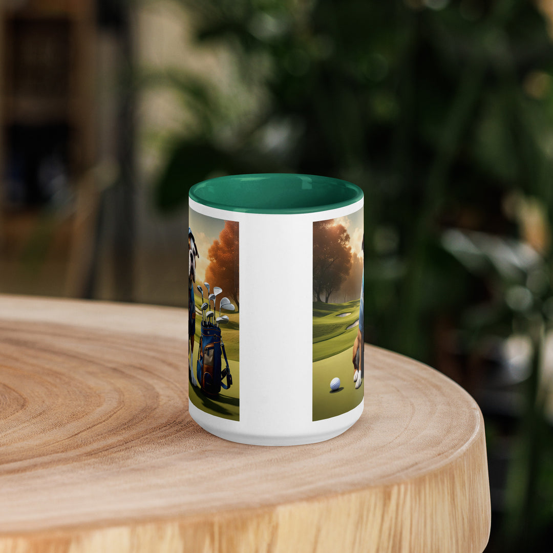 Catahoula Bulldog Golfer- Mug with Color Inside v2